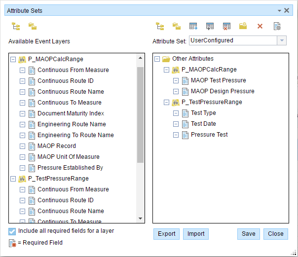 Additional attribute fields